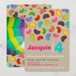 Retro Jellybean Pop Sweet Snoep Whimsical Kaart