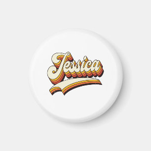 Retro Jessica Naam 70s Vintage Design Magneet