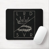 Retro Jesus Christelijk Lord & Redder Gr Muismat (Met muis)