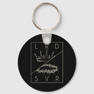 Retro Jesus Christelijk Lord & Redder Gr Sleutelhanger