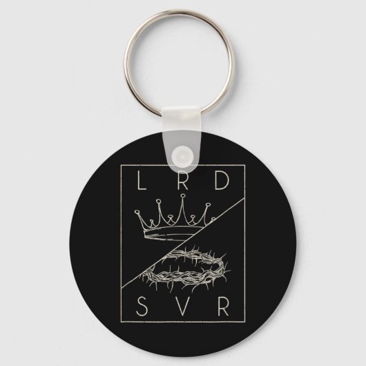  Retro Jesus Christelijk Lord &amp; Redder Gr Sleutelhanger (Voorkant)