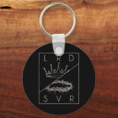  Retro Jesus Christelijk Lord &amp; Redder Gr Sleutelhanger (Voorkant)