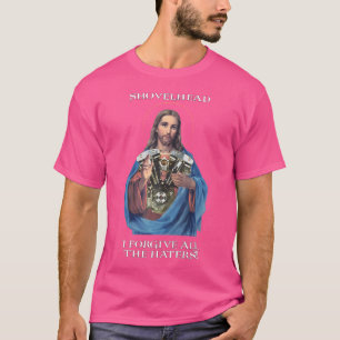 Retro Jesus Shovelhead Ik vergeef alle haters bi T-shirt