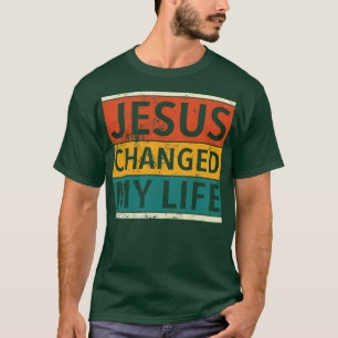 Retro Jesus veranderde mijn leven Christelijke ma T-shirt