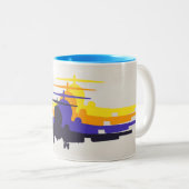 Retro Jet Age Silohuette Mok (Voorkant rechts)