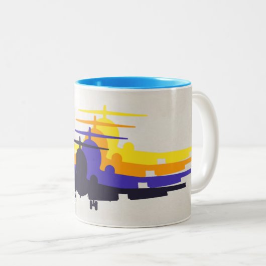 Retro Jet Age Silohuette Mok (Voorkant rechts)