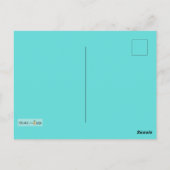 Retro Jet Set Blue Trellis Briefkaart (Achterkant)