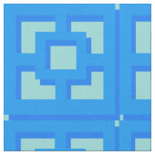 Retro Jet Set Blue Trellis Fabric Stof (Close Up)