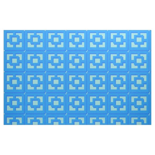 Retro Jet Set Blue Trellis Fabric Stof (Fat Quarter)