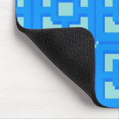 Retro Jet Set Blue Trellis Mousepad Muismat (Hoek)