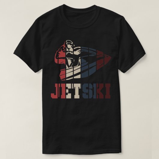  Retro Jet Ski Jet Ski Gift T-shirt (Design voorkant)