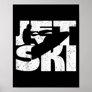 Retro  Jet Ski Watersport Watercraft Skii Poster