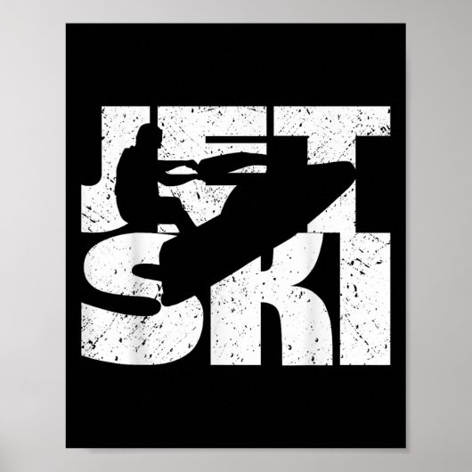 Retro  Jet Ski Watersport Watercraft Skii Poster (Voorkant)