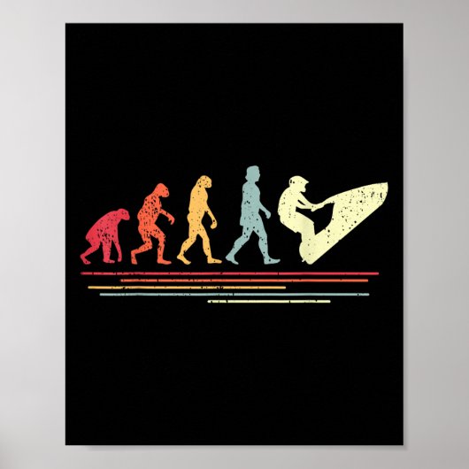 Retro Jet Skiing Humor I waterscooter Jet SK Poster (Voorkant)