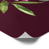 Retro Jewel Toon Hart Romantisch Bruiloft Welkom Poster (Hoek)