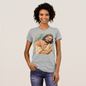 Retro Jezus Christelijk Dames T-shirt (Voorkant volledig)