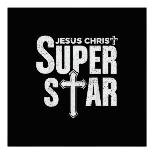 Retro Jezus Christelijk Ontwerp Jezus Christus Sup Perfect Poster