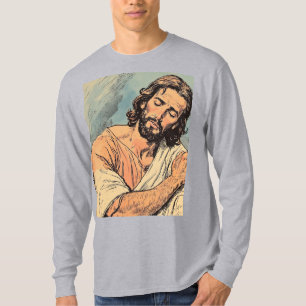 Retro Jezus Christelijke Heren T-shirt met Lange M