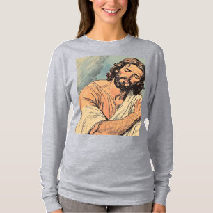 Retro Jezus Christelijke Vrouwen Lange Mouwen T-sh T-shirt