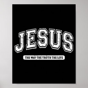 Retro Jezus De Weg De Waarheid Het Leven Design  Poster