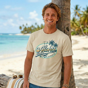 Retro "Jezus houdt van je" Hawaiaans T-shirt