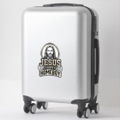 Retro Jezus Is Mijn Gabal Gravure Vectorontwerp Sticker (Koffer)