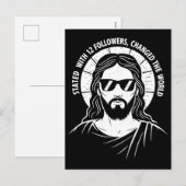 Retro Jezus koning christelijk Feestdagenkaart (Voorkant / Achterkant)