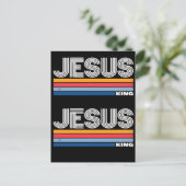 Retro Jezus koning christelijk Feestdagenkaart (Staand voorkant)