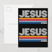 Retro Jezus koning christelijk Feestdagenkaart (Voorkant / Achterkant)