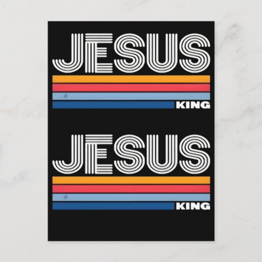 Retro Jezus koning christelijk Feestdagenkaart (Voorkant)