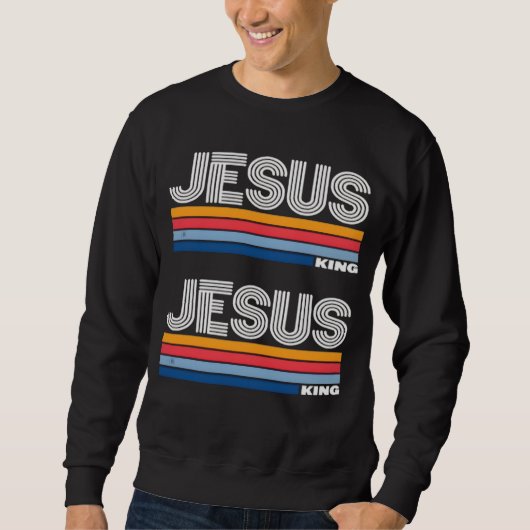 Retro Jezus koning christelijk Trui (Voorkant)