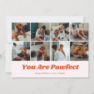 Retro Jij Bent Een Pawfecte Hond Moeder 12 Foto Ro Feestdagenkaart