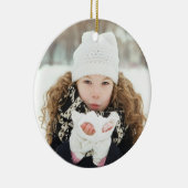 Retro Jingle And Mingle Christmas Checkerboard Red Keramisch Ornament (Rechts)