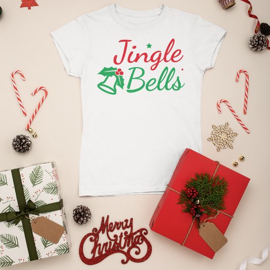 Retro Jingle Bells Kerstmis T-shirt