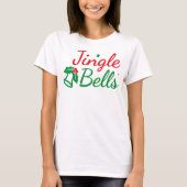 Retro Jingle Bells Kerstmis T-shirt (Voorkant)