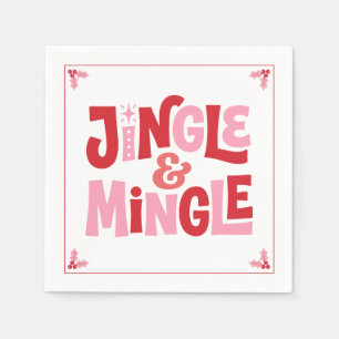 Retro Jingle en Mingle Feestje Servet