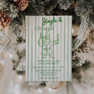 Retro Jingle & Mingle Kerstfeest Kaart