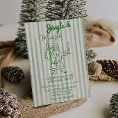 Retro Jingle & Mingle Kerstfeest Kaart