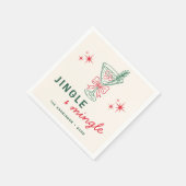 Retro Jingle Mingle Kerstfeest Servet (Hoek)