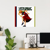retro jitterbug dans print poster afbeelding (Thuiskantoor)
