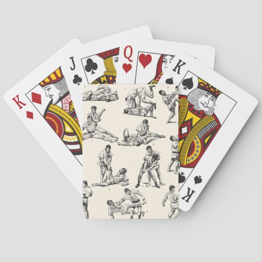 Retro Jiu Jitsu bjj Pokerkaarten (Achterkant)