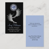 Retro  jodenblauw ontwerp 2 Visitekaartje (Voorkant / Achterkant)