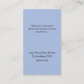 Retro  jodenblauw ontwerp 2 Visitekaartje (Achterkant)