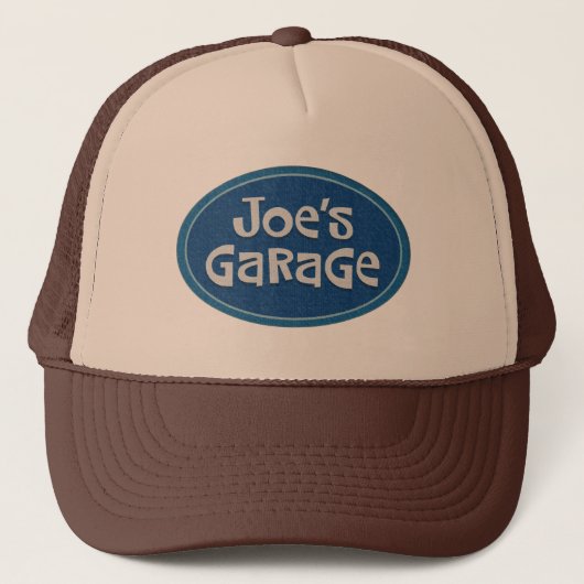 Retro "Joe's Garage"-Logo Trucker Pet (Voorkant)
