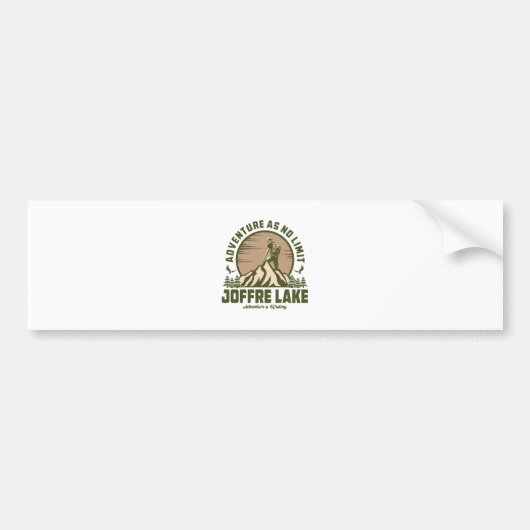 Retro Joffre Lake Wandeltocht Bumpersticker (Voorkant)