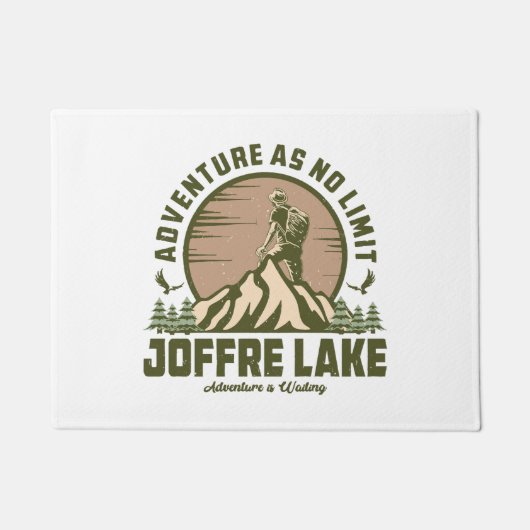 Retro Joffre Lake Wandeltocht Deurmat (Voorkant)