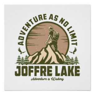 Retro Joffre Lake Wandeltocht Perfect Poster