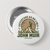 Retro John Muir Hike Ronde Button 7,6 Cm (Voorkant /achterkant)