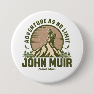Retro John Muir Hike Ronde Button 7,6 Cm
