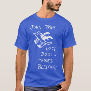 Retro John Prine Lost Dogs en Mied Blessings leuk T-shirt